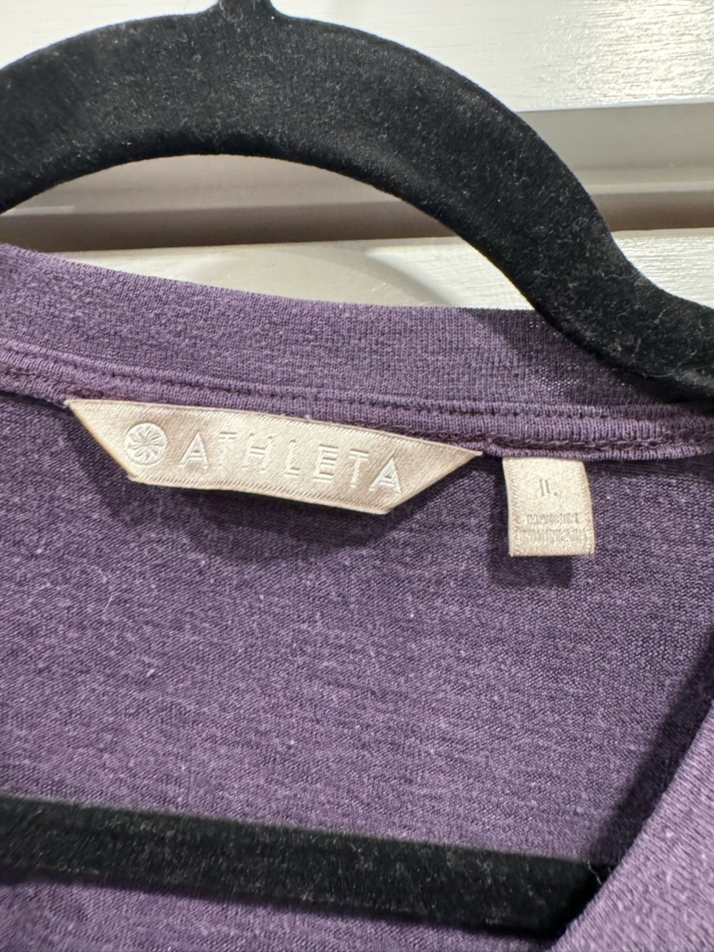 Athleta Breezy Tank Purple Large Linen Workout Hiking Gym Activewear Staple - Picture 4 of 7